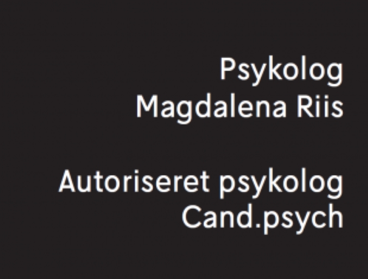 Billede af skilt med påskrift Psykolog Magdalena Riis