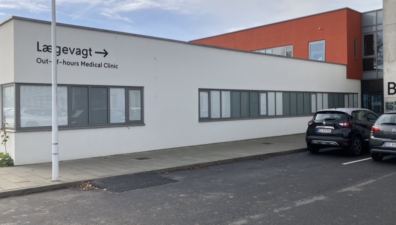 Billede der viser lægevagten på Sundhedshuset